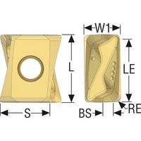 セコ フライス スクエアT4インサート LOEX12・ MS2050 LOEX120731TR-T4-M12 1セット(10個)（直送品）