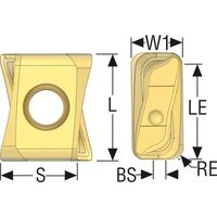 セコ フライス スクエアT4インサート LOEX08・ MP3501 LOEX080408TR-M08 1セット(10個)（直送品）