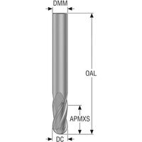セコ・ツールズ・ジャパン セコ Cシリーズエンドミル C5341・ SIRA C5341-060D1B.0Z4 1個 693-8078（直送品）