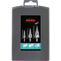RUKO 2枚刃スパイラルステップドリルセット 3本組 ハイス 101026RO 1セット(3本) 705-8014（直送品）