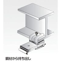 岡田装飾金物 岡田 ブラケット カーテンレール D30クリップ付天井ブラケット ANタイプ 12Y17N 1個 698-8209（直送品）