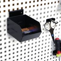 トラスコ中山 TRUSCO パンチングパネル用スチールコンテナ 小 ブラック SFBOX1BK 1個 693-1379（直送品）