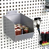 トラスコ中山 TRUSCO パンチングパネル用スチールコンテナ 大 シルバー SFBOX2SV 1個 693-1380（直送品）