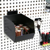 トラスコ中山 TRUSCO パンチングパネル用スチールコンテナ 大 ブラック SFBOX2BK 1個 693-1381（直送品）