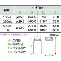 ニッコー・ハンセン 標準規格瓶 角型広口(ナチュラル) 100mL 滅菌済 200本入 1130-01 1ケース(1本)（直送品）