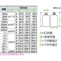 ニッコー・ハンセン 標準規格瓶 丸型細口(遮光) 1L 滅菌済 40本入 1131-04 1ケース(1本) 65-9036-64（直送品）