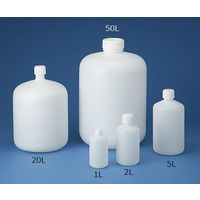 ニッコー・ハンセン 標準規格瓶 丸型細口(ナチュラル)5L 1ケース(36本入) 69-5600-31 1ケース(1本)（直送品）