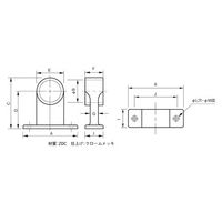 杉田エース DC セフティブラケット 25通 2ツ穴 AF3221331 1セット(4個)（直送品）