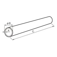 杉田エース SUS 丸パイプ#400 1.2×32×4000 ABI223245 1本（直送品）