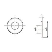 杉田エース SUS 化粧丸座金 25 AC3223833 1セット(3枚)（直送品）