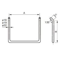 杉田エース SUS 316タラップφ22×400×300 AEA241204 1本（直送品）