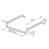 杉田エース SUS 92タラップ 16×70×300×250 AEA241481 1本（直送品）