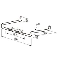 杉田エース ローレット93Aタラップ 22×70×400×300 AEA241490 1本（直送品）
