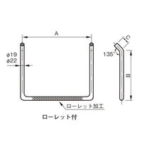 杉田エース ローレットタラップ 22×300×300 芯寸法 AEA241516 1本（直送品）