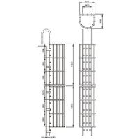 杉田エース ALステップ用 安全ガードのみ AWK241815 1台（直送品）