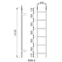 杉田エース アルミASタラップ ASAー2S 2100 AY9241902 1台（直送品）