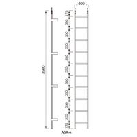 杉田エース アルミASタラップ ASAー4B 3500 AY9241945 1台（直送品）