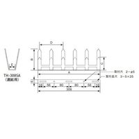 杉田エース SUS アムレット忍び返し THー308SA(連結用) ALC242293 1枚（直送品）