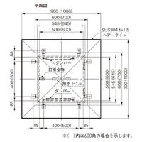杉田エース SUS 角型屋根マンホール 3ー500 AC3246238 1台（直送品）
