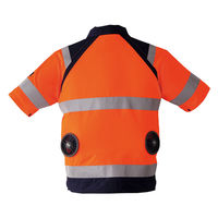 【服のみ】Asahicho　9207　空調服（R）高視認半袖ブルゾン　蛍光オレンジ　6L　反射材　1着（直送品）