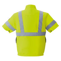 【服のみ】Asahicho　9211　空調服（R）高視認半袖ブルゾン横ファン　蛍光オレンジ　8L　1着（直送品）