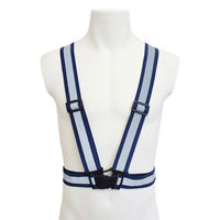 熱田資材 伸縮素材反射付ベスト リフレックスV ネイビー RVー402N 1着