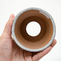 かみ山陶器 盆栽鉢 信楽焼 植木鉢 白マット中深 3号 263471 1個（直送品）