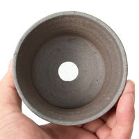 かみ山陶器 盆栽鉢 信楽焼 植木鉢 刷毛目ソリ浅 10×7cm 263485 1個（直送品）