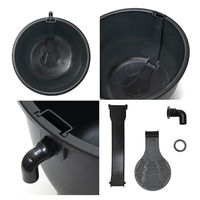 テトラ ジャパン じょうろでキレイメダカ鉢 丸30 黒 271232 1セット(3個)（直送品）