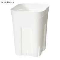 日本ポリ鉢販売 スリット鉢 プレステラ 105深型 白 10個セット 275692 1個（直送品）
