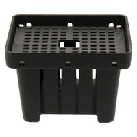 リーフ コウモリランバスケット ブラック Mサイズ 10個入り 282482 1個（直送品）