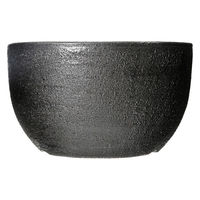 かみ山陶器 盆栽鉢 信楽焼 植木鉢 黒マット尻丸 6号 283212 1個（直送品）