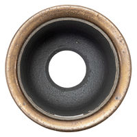 かみ山陶器 盆栽鉢 信楽焼 植木鉢 金彩大深 4号 284750 1個（直送品）