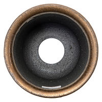 かみ山陶器 盆栽鉢 信楽焼 植木鉢 金彩大深 4.5号 284751 1個（直送品）