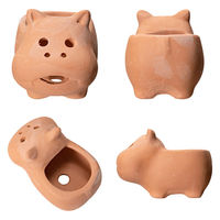 ケー・イー・アイ 多肉植物 アニマルテラコッタ カバ 1号 穴あり 285411 1個（直送品）