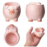 ケー・イー・アイ 鉢 リトルレジンポット 四つ足アニマル ブタ 285415 1個（直送品）