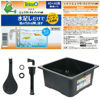 テトラ ジャパン じょうろでキレイメダカ鉢 40×40 黒 288378 1セット(3個)（直送品）