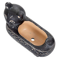 カルナック 鉢 アフリカンアニマルキャット ブラック 293648 1個（直送品）