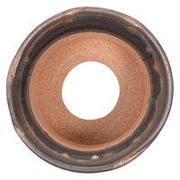 かみ山陶器 盆栽鉢 信楽焼 植木鉢 ソリひねり金彩 6.5号 295418 1個（直送品）