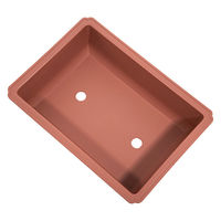 大和プラスチック 盆栽鉢 長方鉢 10号 ブラウン 298794 1個（直送品）