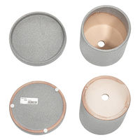 陶里 コルムナ グレー 受け皿付き 307097 1個（直送品）