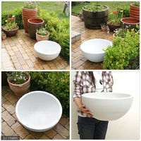 リーフ 睡蓮鉢 睡蓮鉢(メダカ鉢) 凛 RIN 丸型 ホワイト S 43566 1個（直送品）