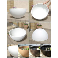 リーフ 睡蓮鉢 睡蓮鉢(メダカ鉢) 凛 RIN 丸型 ホワイト M 44926 1個（直送品）