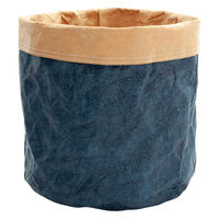 リーフ 鉢カバー 軽量鉢カバー リバーシブル 5号用 ネイビー×ナチュラル 930655 1個（直送品）