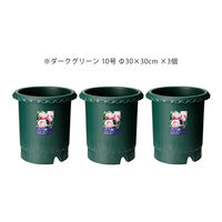 リッチェル 鉢 バラ鉢 ダークグリーン 10号 φ30×30cm 251103 1セット(3個)（直送品）