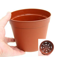 雪印種苗 鉢 プラポット 14.5cm 茶 穴ありタイプ 5個セット 87205 1個（直送品）