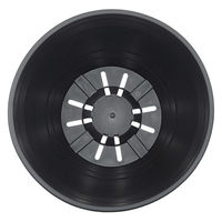 明和 鉢 セラアート 平鉢 21号 黒 242782 1個（直送品）