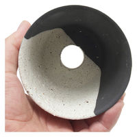 かみ山陶器 盆栽鉢 信楽焼 植木鉢 雅ー左右掛分 3号 241361 1個（直送品）