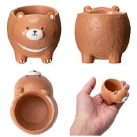 ケー・イー・アイ 鉢 リトルレジンポット 四つ足アニマル くま 285414 1個（直送品）