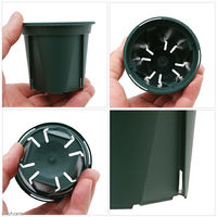 兼弥産業 スリット鉢 EUPOT 8cm モスグリーン×50個 102977 1個（直送品）